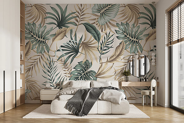 Pattern of leaves on a white background Pattern of leaves on a white background