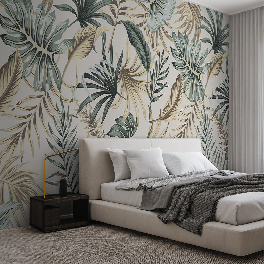 Pattern of leaves on a white background Pattern of leaves on a white background