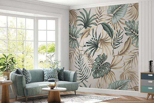 Pattern of leaves on a white background Pattern of leaves on a white background