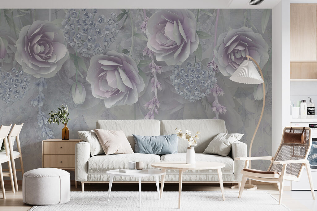 Delicate flowers in soft hues