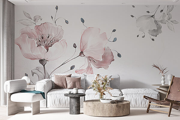 Delicate floral watercolor design Delicate floral watercolor design