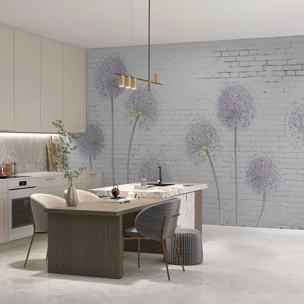 Painting of purple flowers Painting of purple flowers