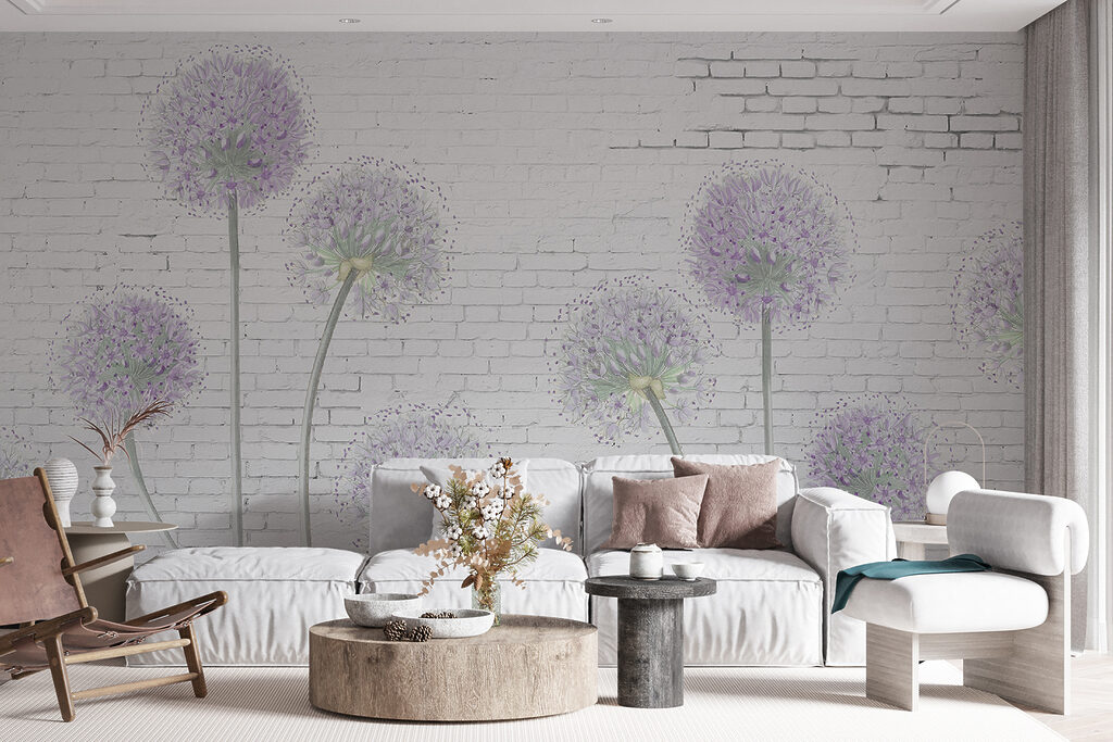 Painting of purple flowers Painting of purple flowers