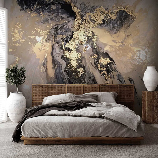 Ethereal swirls in metallic hues. Ethereal swirls in metallic hues.