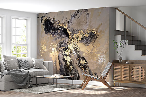 Ethereal swirls in metallic hues. Ethereal swirls in metallic hues.