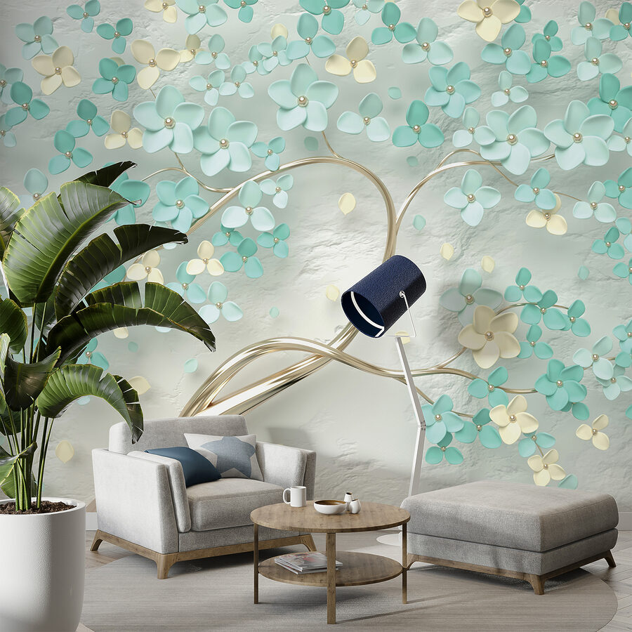 Wall murals Tree with flowers and leaves - Image 11