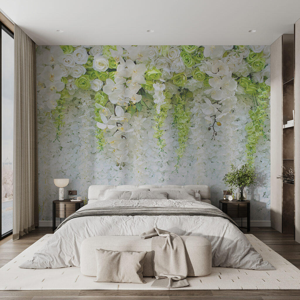 Wall of flowers and vines Wall of flowers and vines