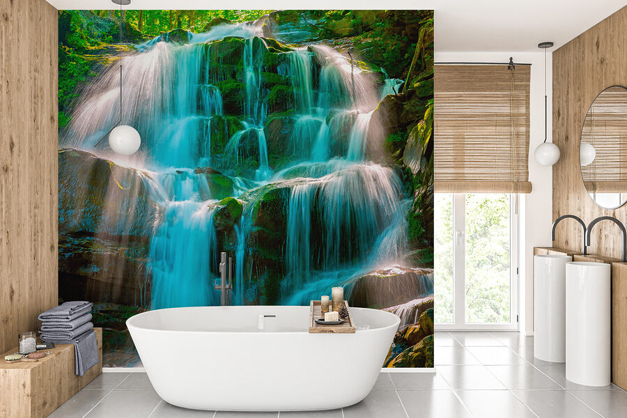 Wall murals Waterfall in the woods - Image 10