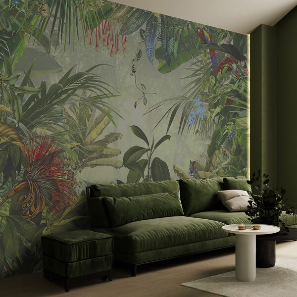 Painting of a tropical forest Painting of a tropical forest