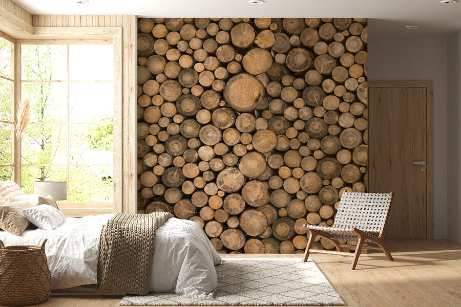 Wall murals Group of round logs - Image 6