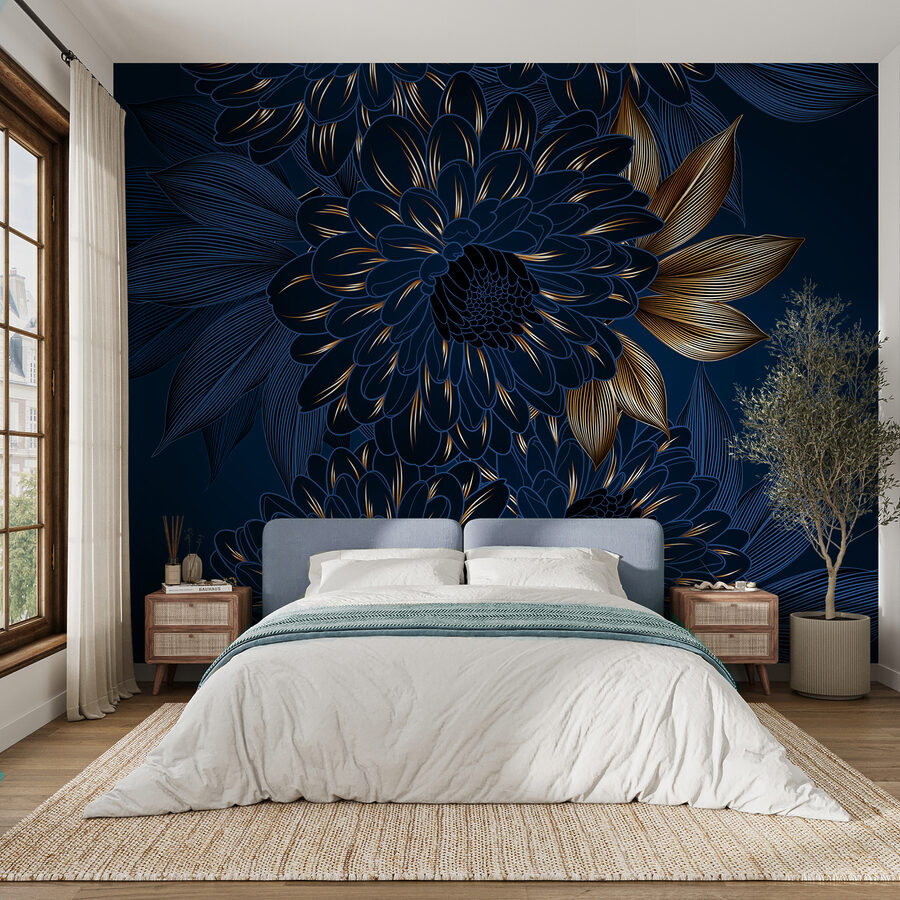 Elegant floral design on dark background. Elegant floral design on dark background.