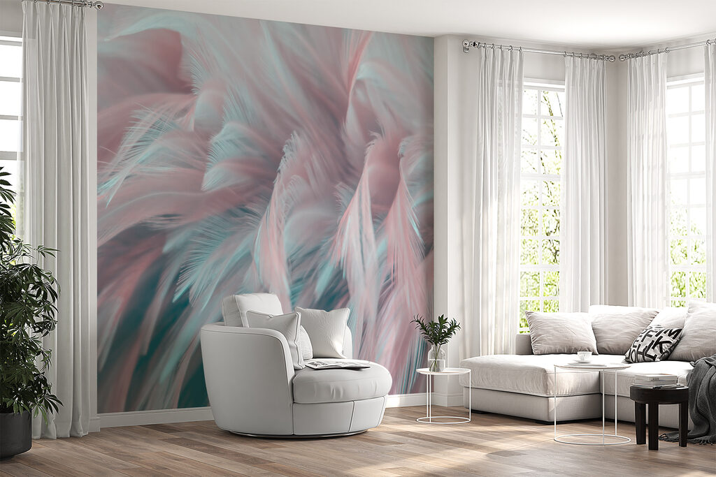 Delicate feathers in soft colors Delicate feathers in soft colors