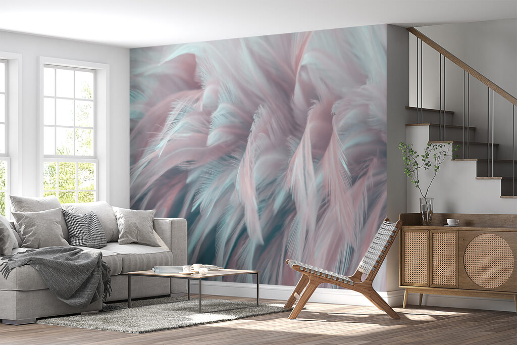 Delicate feathers in soft colors Delicate feathers in soft colors