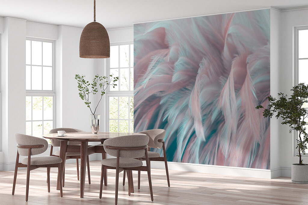 Delicate feathers in soft colors Delicate feathers in soft colors