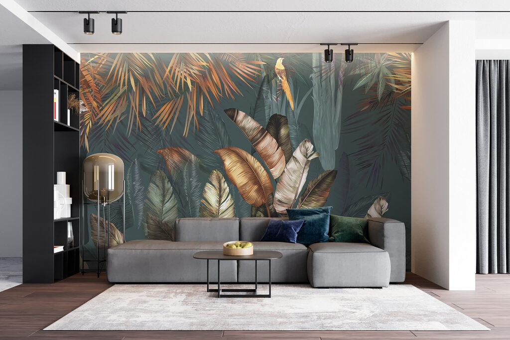 Painting of a bird and a plant Painting of a bird and a plant
