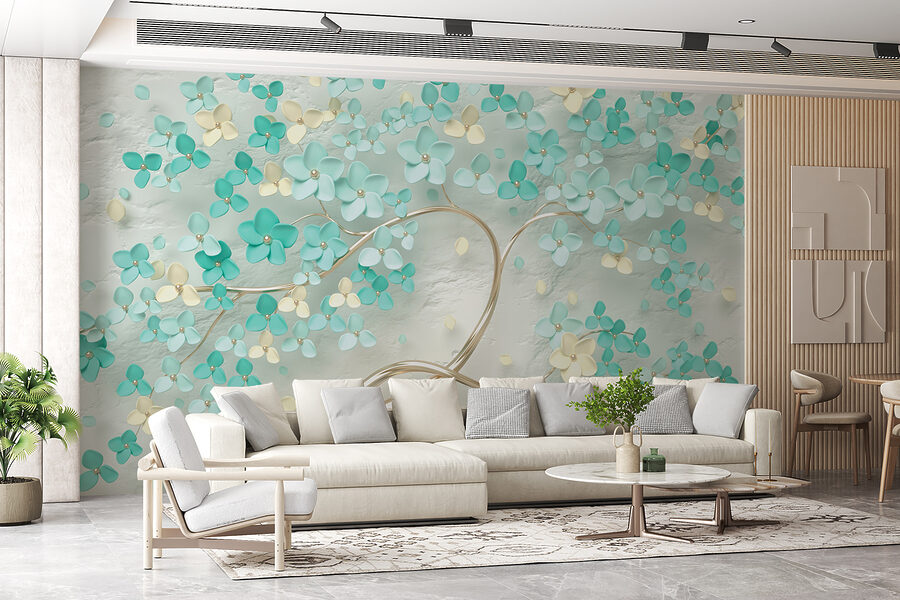 Wall murals Tree with flowers and leaves - Image 12