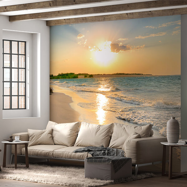Beach with waves and a sunset u53408pig22ms 600x600 - Beach with waves and a sunset