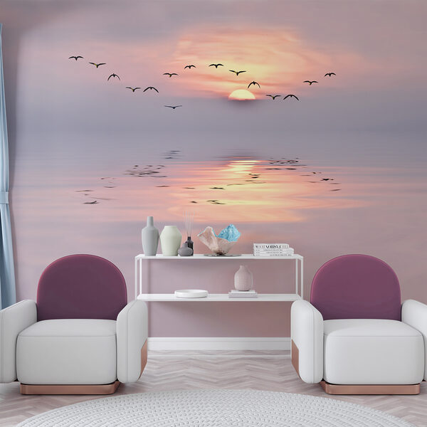 Flock of birds flying over water u53413pig6ms 600x600 - Flock of birds flying over water