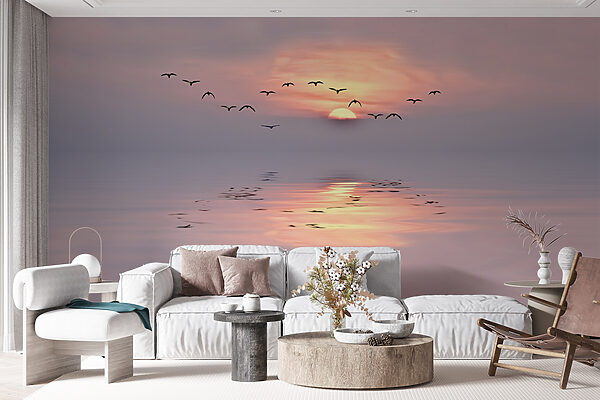 Flock of birds flying over water u53413pig8mr 600x400 - Flock of birds flying over water