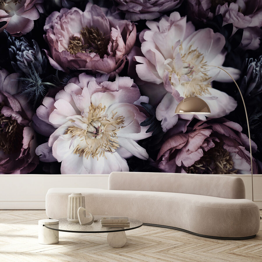 Elegant blooms in soft hues.