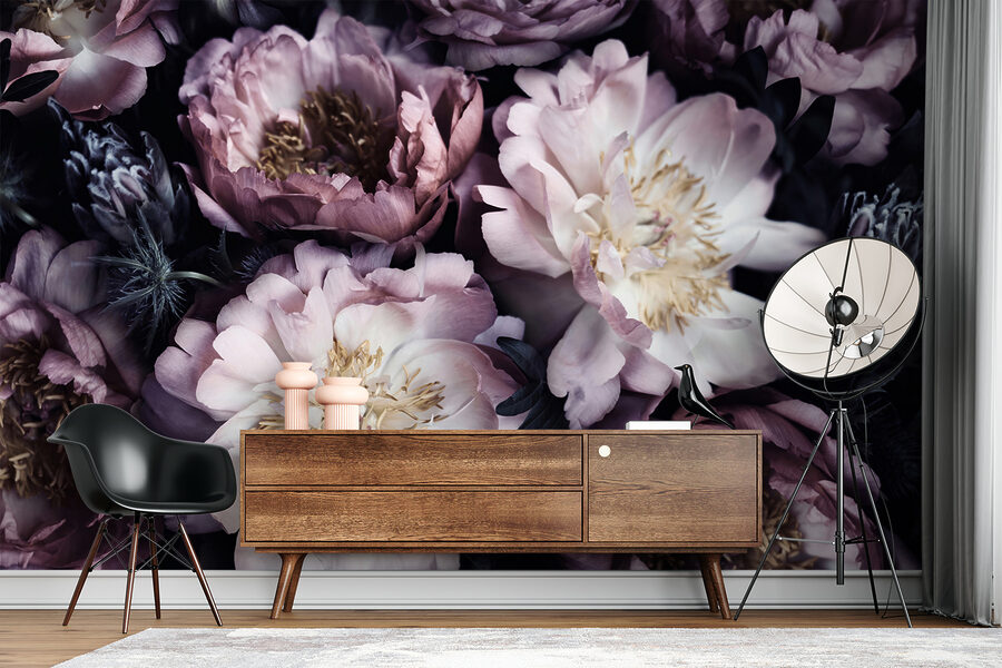 Elegant blooms in soft hues.