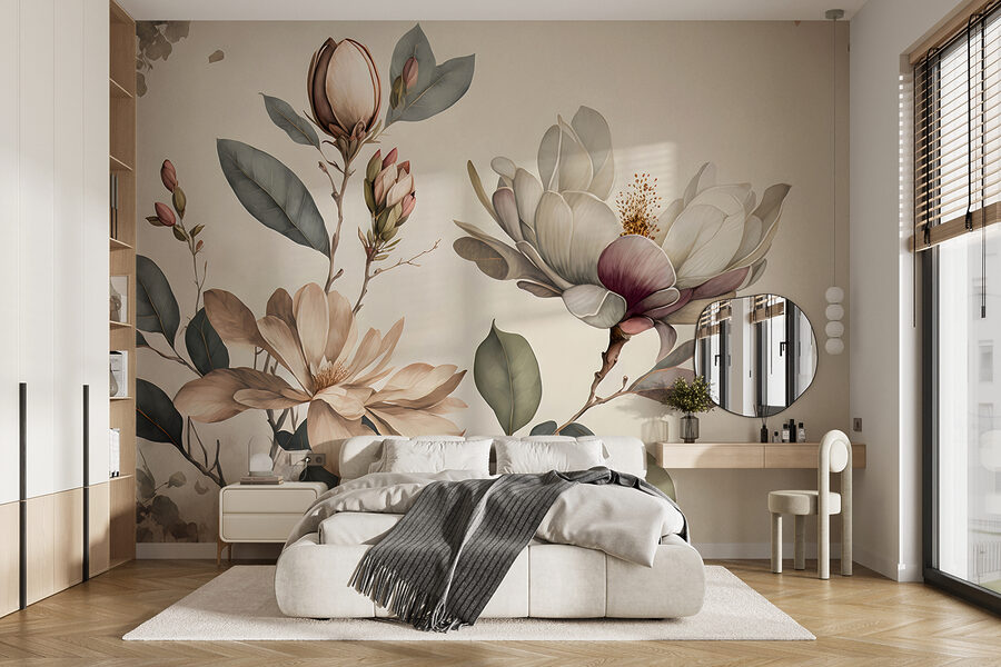 Elegant magnolia blooms in soft hues. Elegant magnolia blooms in soft hues.