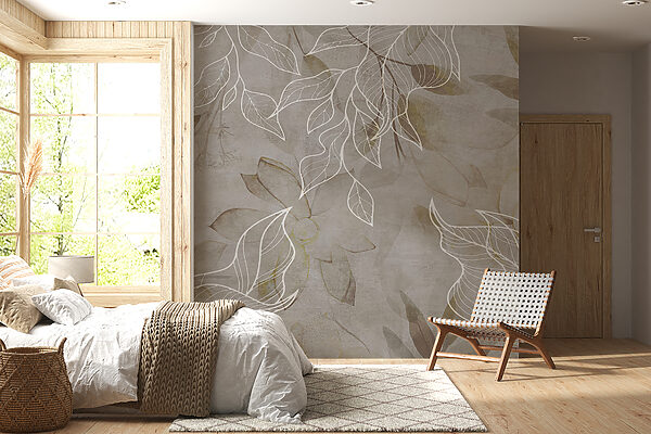 Elegant leaves on a textured background. Elegant leaves on a textured background.