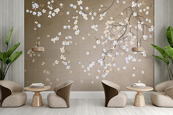 Tree branch with white and blue flowers u61369piz1mr 600x400 - Tree branch with white and blue flowers