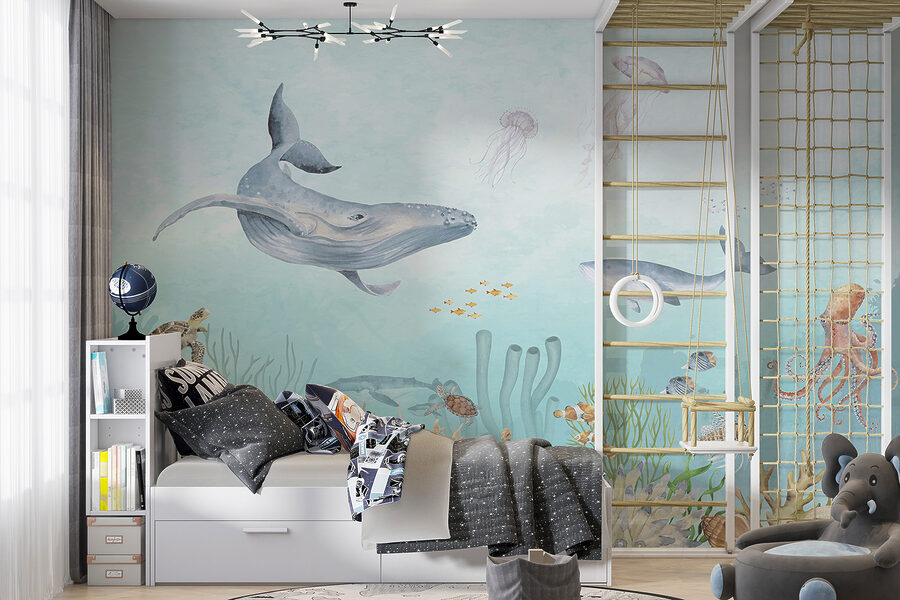 Wall murals Watercolor of a sea life - Image 3