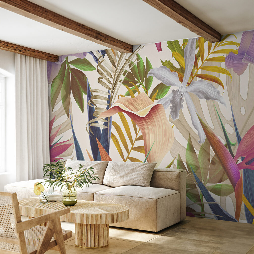 Vibrant tropical foliage in harmony Vibrant tropical foliage in harmony