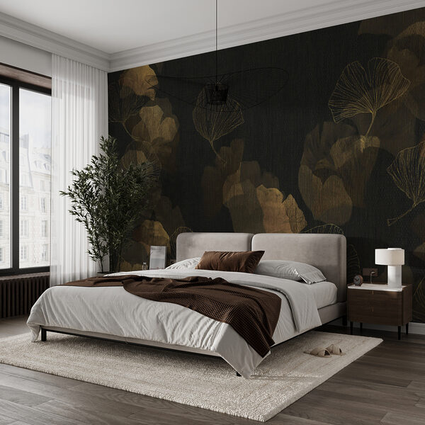 Elegant leaves on a dark background. Elegant leaves on a dark background.