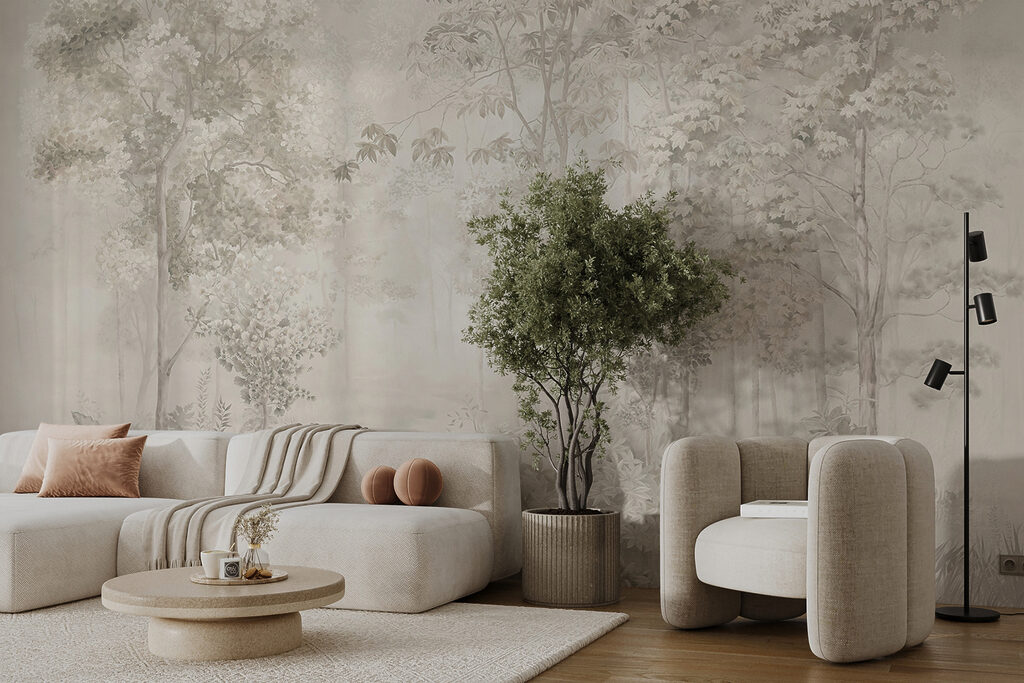 Wallpaper with trees and plants Wallpaper with trees and plants