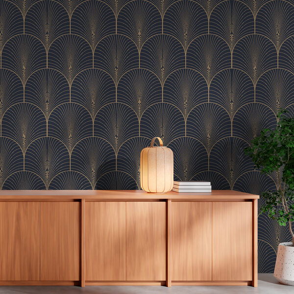 Elegant seamless midnight scallop pattern. Elegant seamless midnight scallop pattern.