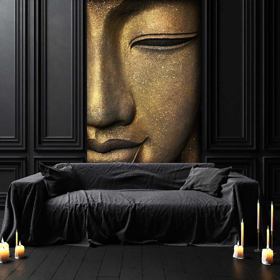 Tranquil expression of inner peace.