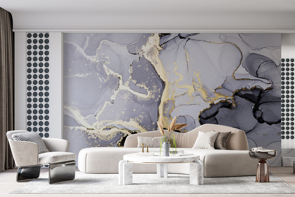 Abstract flowing patterns in muted hues