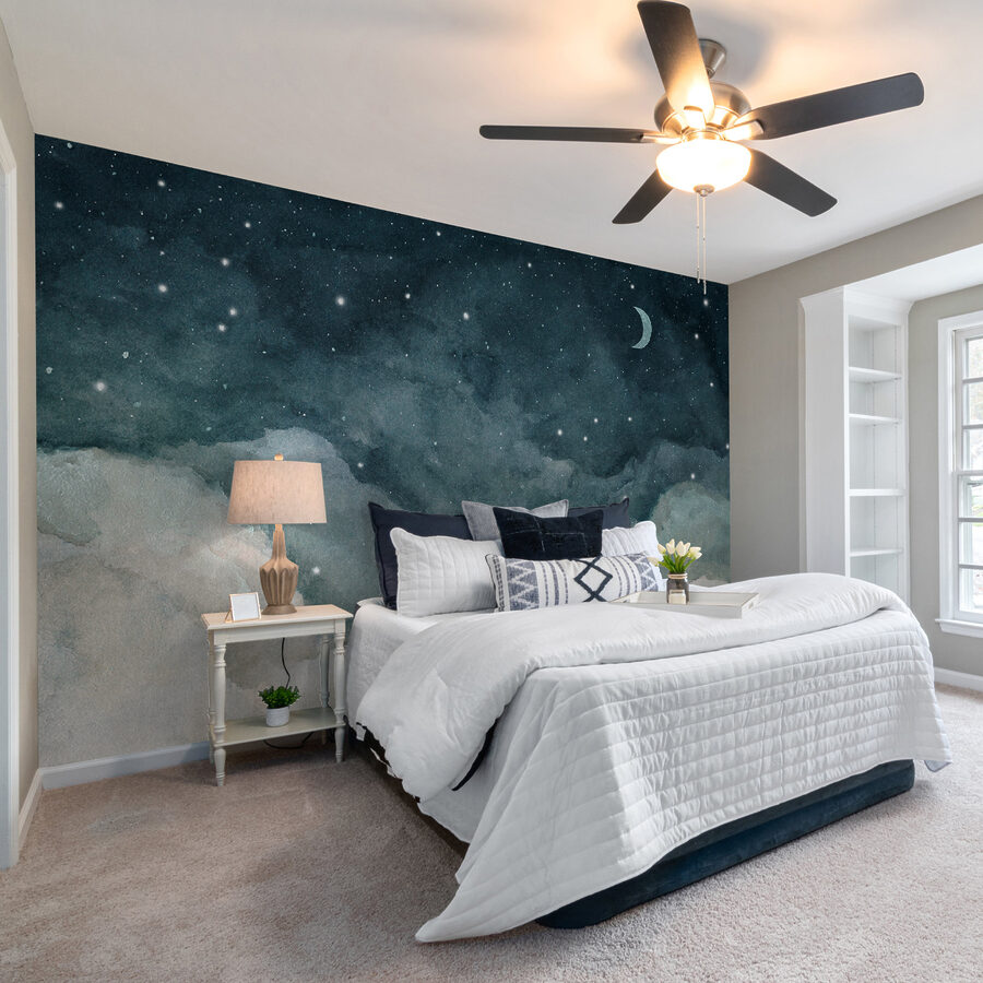 Clouds and stars in the sky