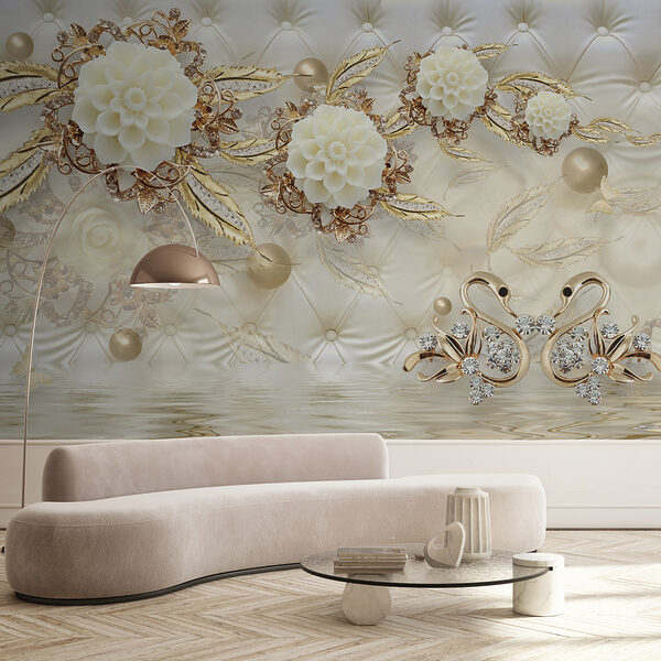 Elegant floral design on luxurious texture. Elegant floral design on luxurious texture.