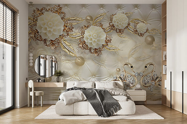 Elegant floral design on luxurious texture. Elegant floral design on luxurious texture.