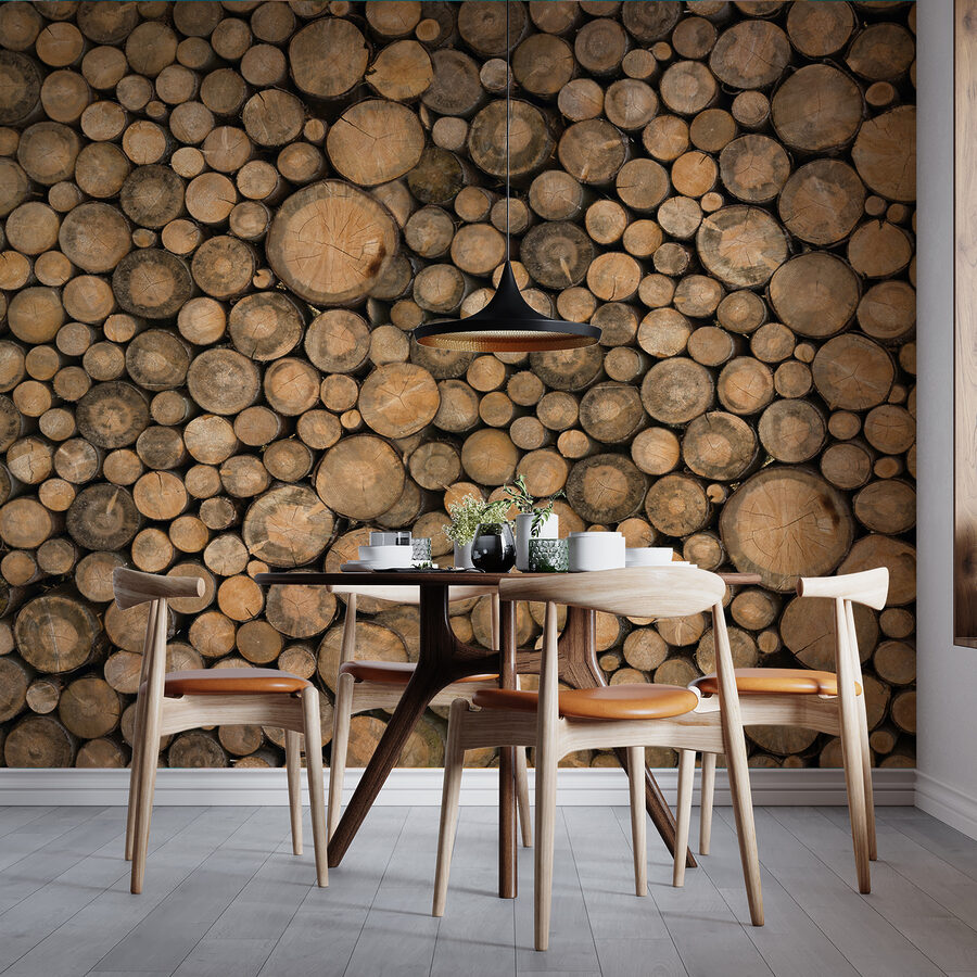 Wall murals Group of round logs - Image 7