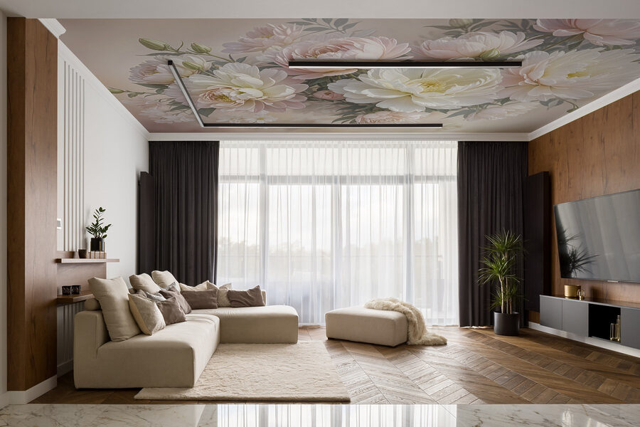 Wall murals Group of white and pink flowers - Image 7