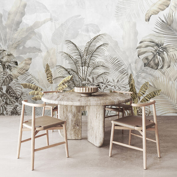 Tropical leaves in soft silhouette. Tropical leaves in soft silhouette.