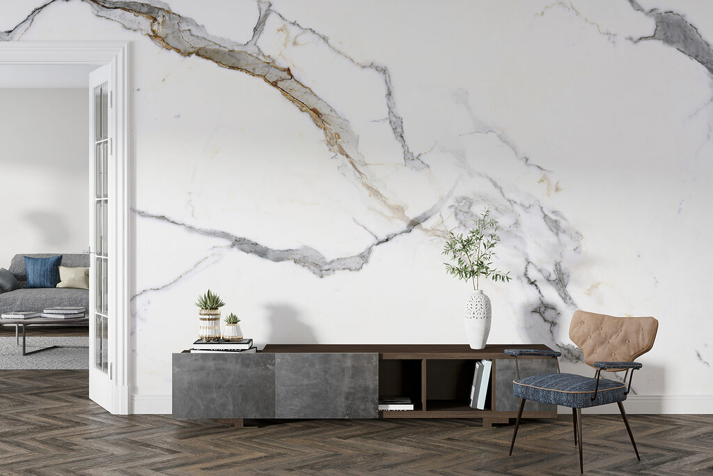 Elegant white marble with gray veins Elegant white marble with gray veins