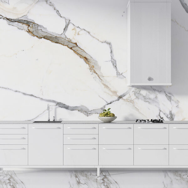 Elegant white marble with gray veins Elegant white marble with gray veins