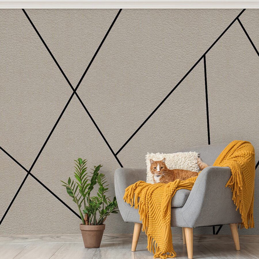 Geometric patterns on textured background.