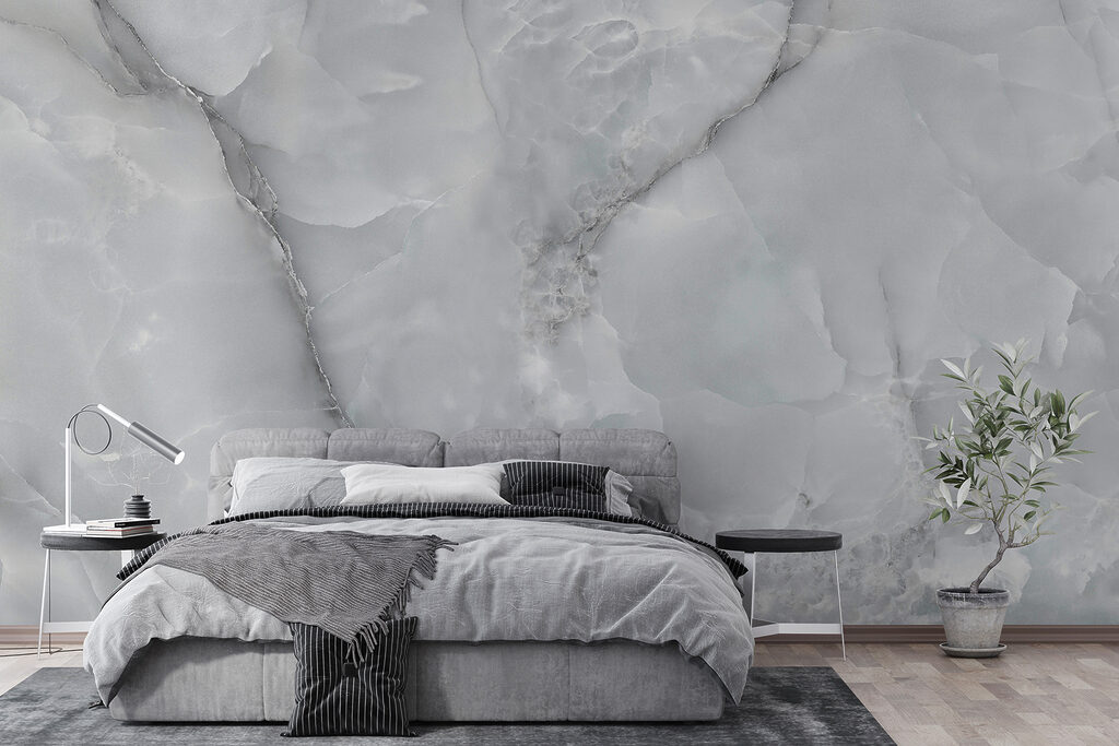 Elegant, cool-toned marble pattern design