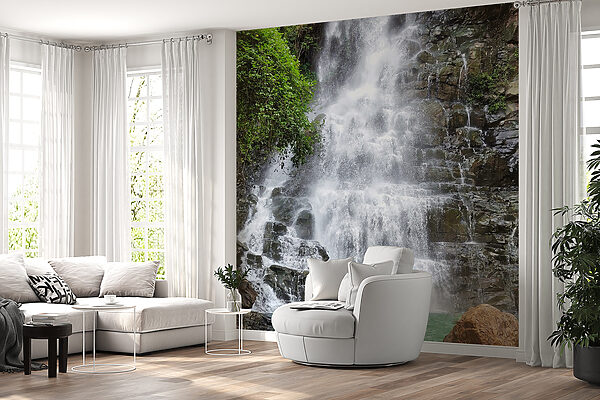 Waterfall with rocks and trees u15856pig28mr 600x400 - Waterfall with rocks and trees