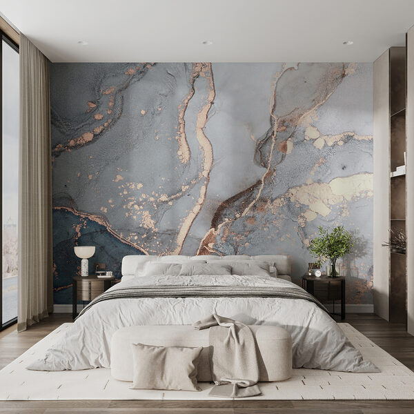 Ethereal Blue and Copper Swirls Ethereal Blue and Copper Swirls