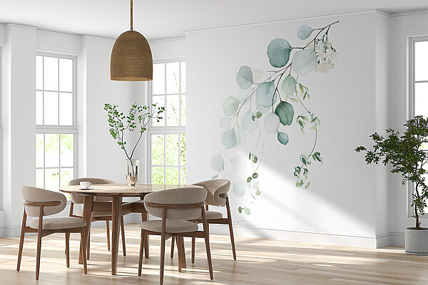 Watercolor of a branch with leaves