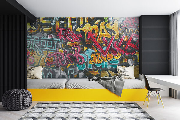 Wall with graffiti on it Wall with graffiti on it