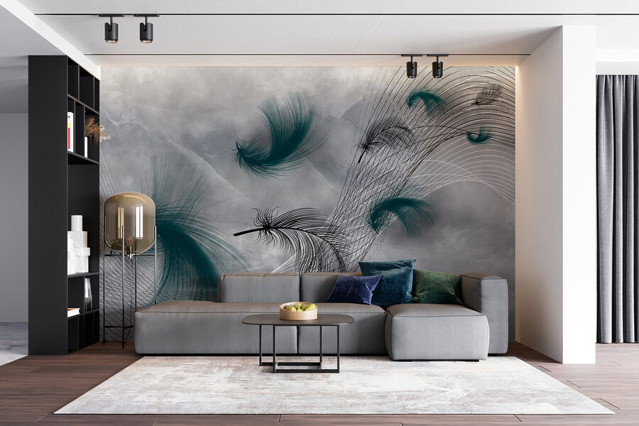Elegant swirls of flowing feathers. Elegant swirls of flowing feathers.